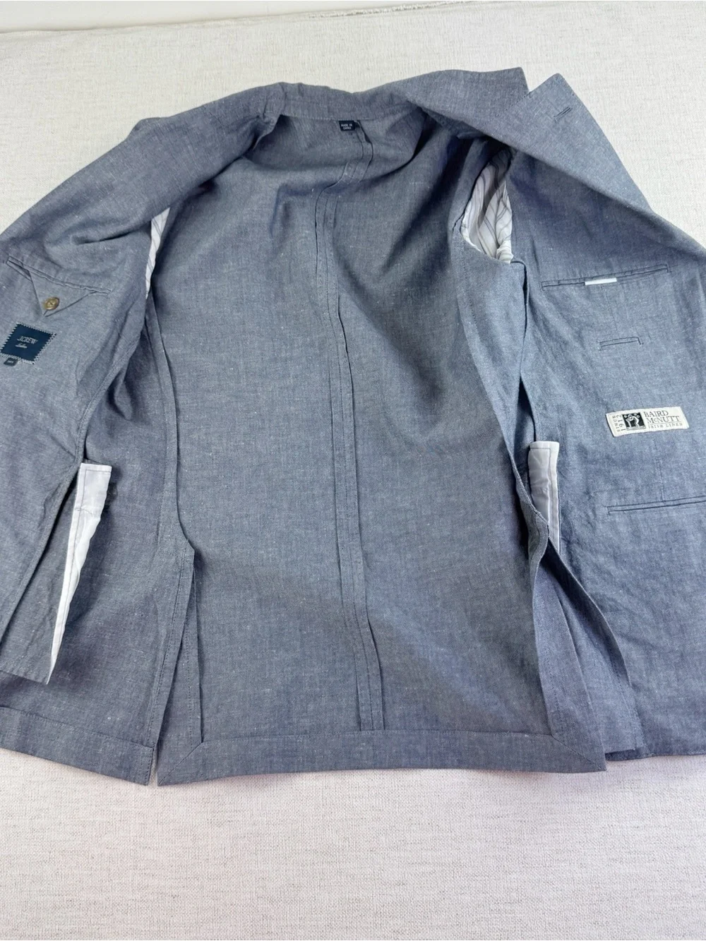 J crew ludlow unstructured suit jacket deep water cotton linen Men‎ size 36S